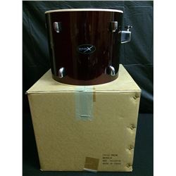 SIGNED BY GABE MANTLE OF "GOB" 16" BURGANDY BASIX FLOOR TOM DRUM