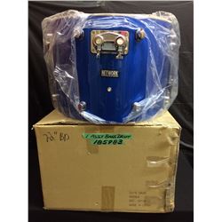 SIGNED BY GABE MANTLE OF "GOB" 22" BLUE NETWORK KICK DRUM