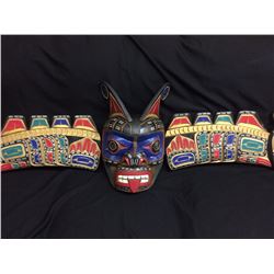 LARGE HAND CARVED JIMMY JOSEPH WALL MASK