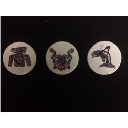 NATIVE PORCELAIN COASTERS LOT