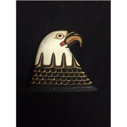 SIGNED CARVED NATIVE ART EAGLE