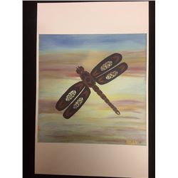 SIGNED NATIVE ART PRINT BY HUBERT BILLY