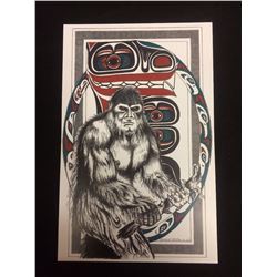 SIGNED NATIVE ART PRINT BY HUBERT BILLY