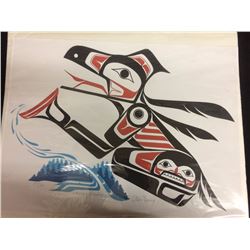 SIGNED & NUMBERED NATIVE ART PRINT "ORIGIN OF WATER" BY PETER REECE 157/160