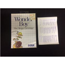SEGA WONDER BOY VIDEO GAME W/ MANUAL