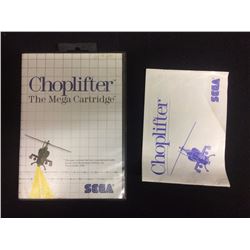 SEGA CHOPLIFTER VIDEO GAME W/ MANUAL