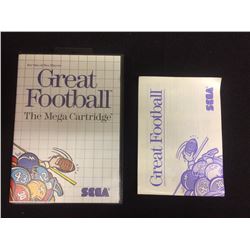 SEGA GREAT FOOTBALL VIDEO GAME W/ MANUAL