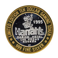 .999 Fine Silver Harrah's Las Vegas $10 Casino Limted Edition Gaming Token