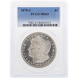 1878-S $1 Morgan Silver Dollar Coin PCGS MS63