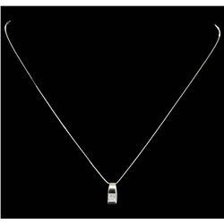 14KT White Gold 0.25ctw Diamond Pendant with Chain