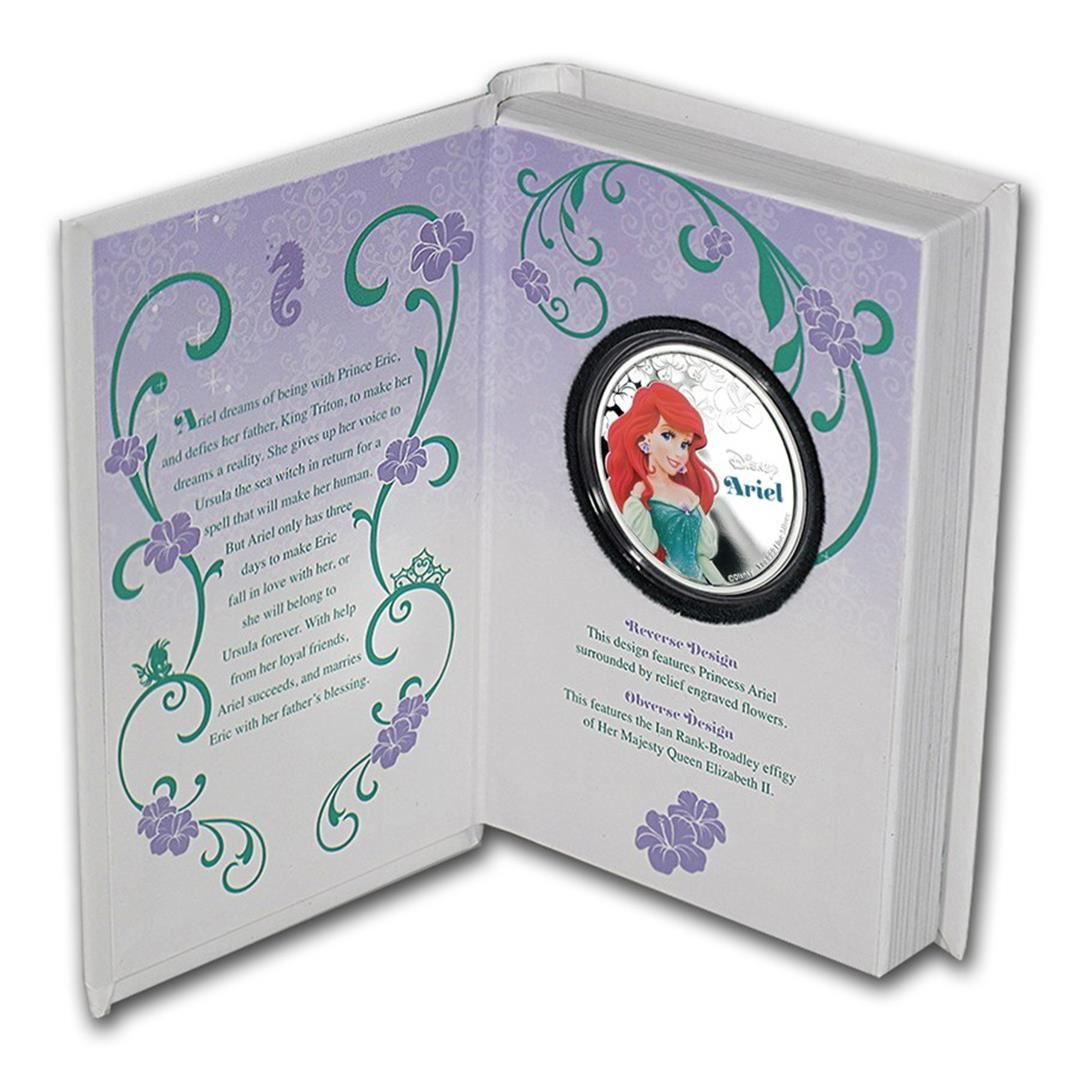 2015 $2 Disney Princess Ariel .999 Fine Silver Proof Coin