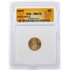 Image 1 : 2007 $5 American Gold Eagle Coin ICG MS70