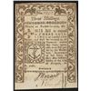 Image 1 : 1786 State of Rhode Island Three Shillings Colonial Currency Note
