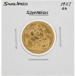 1927 South Africa Sovereign Gold Coin