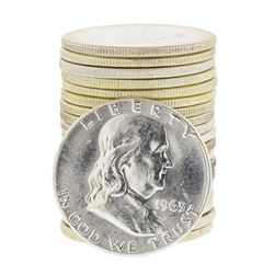 Roll of (20) 1963 Brilliant Uncirculated Franklin Half Dollar Coins