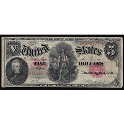 1907 $5 Large Size Woodchopper Legal Tender Note