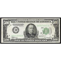 1934 $500 Federal Reserve Note Cleveland