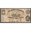 Image 1 : 1863 Twenty-Five Cents The State of Alabama Obsolete Note