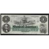 Image 1 : 1860s $1 Bank of America Rhode Island Obsolete Bank Note