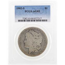 1902-S $1 Morgan Silver Dollar Coin PCGS AG03