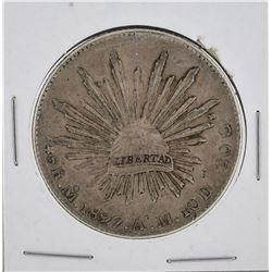 1897MO Mexico 8 Reales Silver Coin KM 377.10