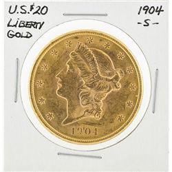 1904-S $20 Liberty Head Double Eagle Gold Coin
