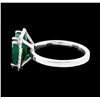 Image 3 : 14KT White Gold 3.65ct Emerald and Diamond Ring