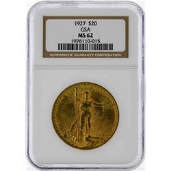 1927 $20 St. Gaudens Double Eagle Gold Coin GSA NGC MS62