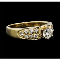 14KT Yellow Gold 0.63ctw Diamond Ring