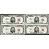 Image 1 : Lot of (4) 1963 $5 Red Seal Legal Tender Notes