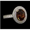 Image 1 : 14KT Yellow and Rhodium Plating Gold 3.00ct Tourmaline and Diamond Ring
