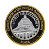 Image 1 : .999 Silver Plaza Las Vegas, NV $10 Casino Limited Edition Gaming Token