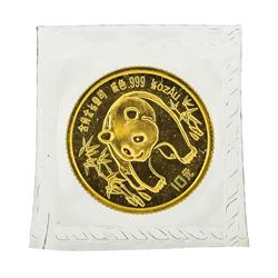 1986 China 1/10 oz. Panda 10 Yuan Gold Coin - Sealed