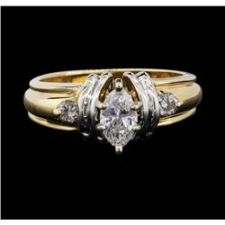 14KT Two Tone Gold 0.76ctw Diamond Ring