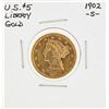 Image 1 : 1902-S $5 Liberty Head Half Eagle Gold Coin