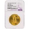 Image 1 : 1907 $20 St. Gaudens High Relief Wire Rim Gold Coin NGC UNC Details