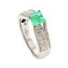 Image 4 : 14KT White Gold 0.84ct Emerald and Diamond Ring