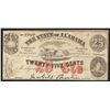 Image 1 : 1863 Twenty-Five Cents The State of Alabama Obsolete Note