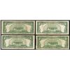 Image 2 : Lot of (4) 1953A $5 Silver Certificate Notes
