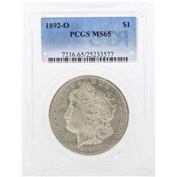 1892-O $1 Morgan Silver Dollar Coin PCGS MS65