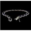 Image 4 : 14KT White Gold 10.46ctw Sapphire and Diamond Bracelet