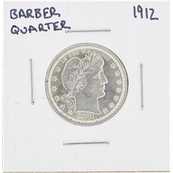 1912 Barber Silver Quarter BU