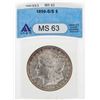 Image 1 : 1899-S/S $1 Morgan Silver Dollar Coin ANACS MS63