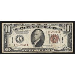 1934A $10 Federal Reserve Emergency Hawaii Note
