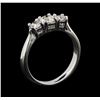 Image 4 : 14KT White Gold 0.50ctw Diamond Ring