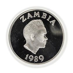 1989 Zambia 10 Kwacha Save the Child Silver Proof Coin