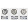 Image 2 : Set of 1995-1997 $1 American Silver Eagle Coins NGC MS69