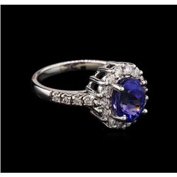 14KT White Gold 2.52ct Tanzanite and Diamond Ring