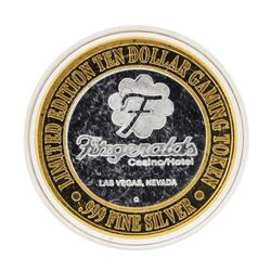 .999 Silver Fitzgeralds Casino & Hotel Las Vegas, NV $10 Limted Edition Gaming T