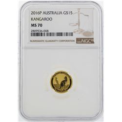 2016P Australia $15 Kangaroo Gold Coin NGC MS70